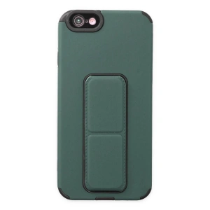 Newface iPhone 6 Kılıf Mega Standlı Silikon - Yeşil