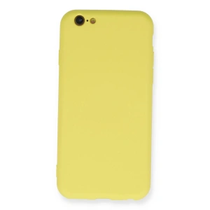 Newface iPhone 6 Kılıf Nano içi Kadife Silikon - Sarı