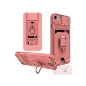 Newface iPhone 6 Kılıf Zuma Kartvizitli Yüzüklü Silikon - Pembe