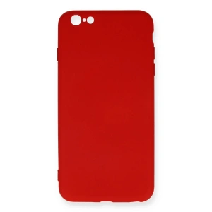 Newface iPhone 6 Plus Kılıf Nano içi Kadife Silikon - Kırmızı