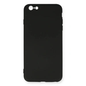 Newface iPhone 6 Plus Kılıf Nano içi Kadife Silikon - Siyah