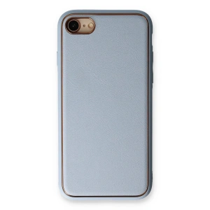 Newface iPhone 7 Kılıf Coco Deri Silikon Kapak - Açık Mavi