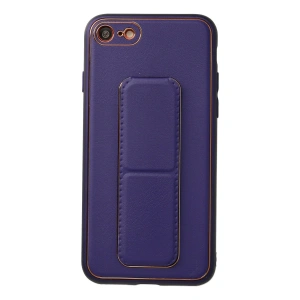 Newface iPhone 7 Kılıf Coco Deri Standlı Kapak - Mor