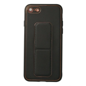 Newface iPhone 7 Kılıf Coco Deri Standlı Kapak - Siyah