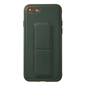 Newface iPhone 7 Kılıf Coco Deri Standlı Kapak - Yeşil