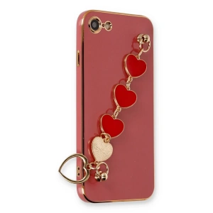 Newface iPhone 7 Kılıf Esila Silikon - Kırmızı