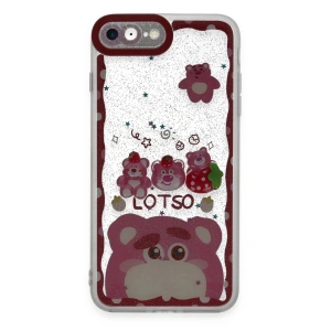 Newface iPhone 7 Kılıf Sweet Desenli Silikon Kapak - Pembe