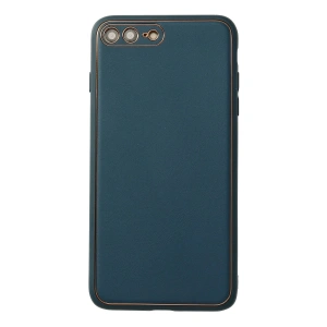 Newface iPhone 7 Plus Kılıf Coco Deri Silikon Kapak - Mavi