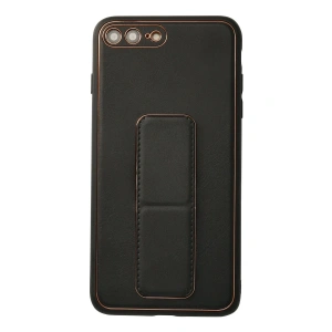 Newface iPhone 7 Plus Kılıf Coco Deri Standlı Kapak - Siyah