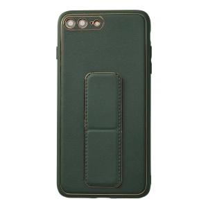 Newface iPhone 7 Plus Kılıf Coco Deri Standlı Kapak - Yeşil