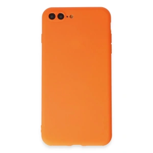 Newface iPhone 7 Plus Kılıf First Silikon - Parlak Turuncu