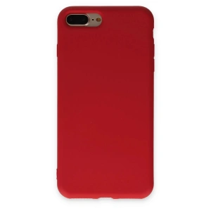 Newface iPhone 7 Plus Kılıf Nano içi Kadife Silikon - Kırmızı