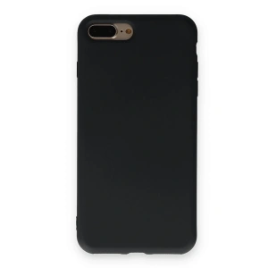 Newface iPhone 7 Plus Kılıf Nano içi Kadife Silikon - Siyah