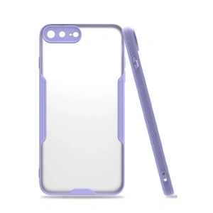 Newface iPhone 7 Plus Kılıf Platin Silikon - Lila