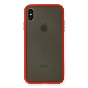 Newface iPhone XS Max Kılıf Montreal Silikon Kapak - Kırmızı