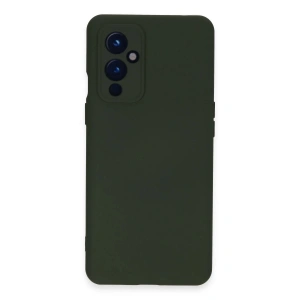 Newface One Plus 9 Kılıf Nano içi Kadife Silikon - Koyu Yeşil