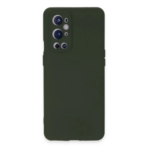 Newface One Plus 9 Pro Kılıf Nano içi Kadife Silikon - Koyu Yeşil