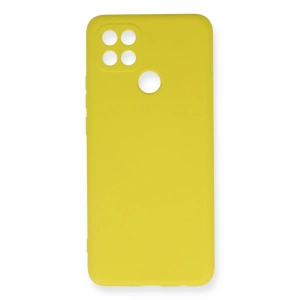 Newface Oppo A15 Kılıf Nano içi Kadife Silikon - Sarı