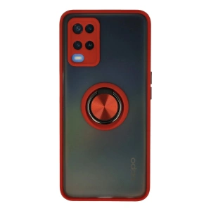 Newface Oppo A54 4G Kılıf Montreal Yüzüklü Silikon Kapak - Kırmızı