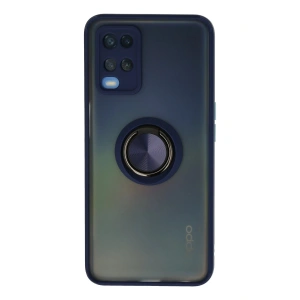 Newface Oppo A54 4G Kılıf Montreal Yüzüklü Silikon Kapak - Lacivert