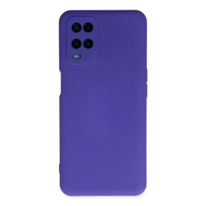 Newface Oppo A54 4G Kılıf Nano içi Kadife Silikon - Mor