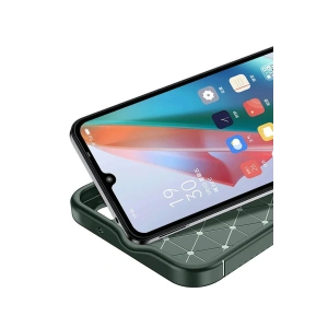 Newface Oppo A60 Kılıf Auto Focus Karbon Kapak - Koyu Yeşil