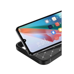 Newface Oppo A60 Kılıf Auto Focus Karbon Kapak - Siyah