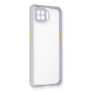 Newface Oppo A73 Kılıf Miami Şeffaf Silikon - Lila