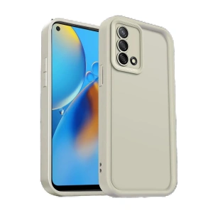 Newface Oppo A74 4G Kılıf Viera Silikon - Krem