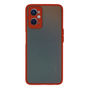Newface Oppo A96 Kılıf Montreal Silikon Kapak - Kırmızı