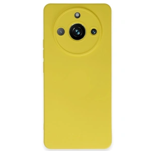 Newface Realme 11 Pro Kılıf Nano içi Kadife Silikon - Sarı