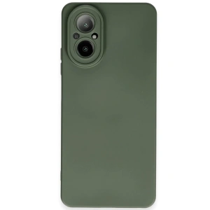 Newface Realme 12 Lite Kılıf Nano içi Kadife Silikon - Koyu Yeşil