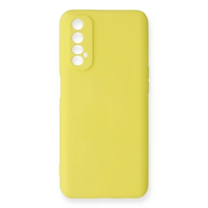 Newface Realme 7 Kılıf Nano içi Kadife Silikon - Sarı