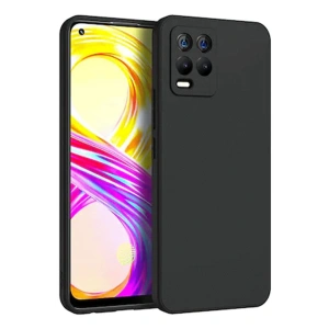 Newface Realme 8 Kılıf First Silikon - Siyah