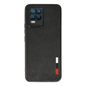 Newface Realme 8 Kılıf Loop Deri Silikon - Siyah