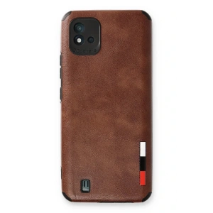 Newface Realme C11 2021 Kılıf Loop Deri Silikon - Kahverengi