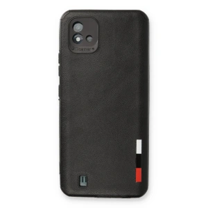 Newface Realme C11 2021 Kılıf Loop Deri Silikon - Siyah