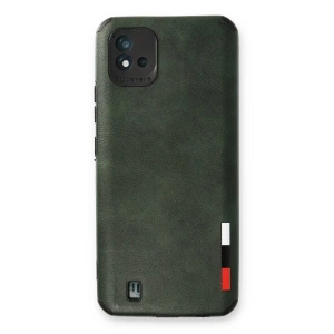 Newface Realme C11 2021 Kılıf Loop Deri Silikon - Yeşil