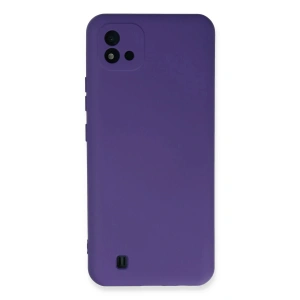 Newface Realme C11 2021 Kılıf Nano içi Kadife Silikon - Mor