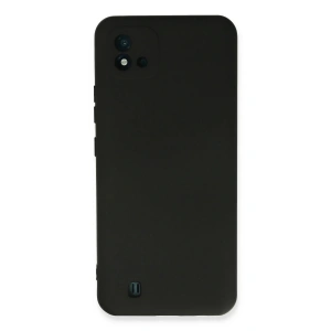 Newface Realme C11 2021 Kılıf Nano içi Kadife Silikon - Siyah