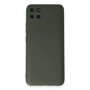 Newface Realme C11 Kılıf Nano içi Kadife Silikon - Koyu Yeşil