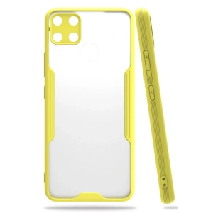 Newface Realme C15 Kılıf Platin Silikon - Sarı