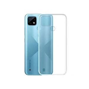 Newface Realme C21 Kılıf Deluxe 2mm Şeffaf Silikon - Şeffaf