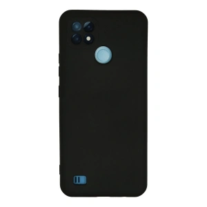 Newface Realme C21 Kılıf Nano içi Kadife Silikon - Siyah
