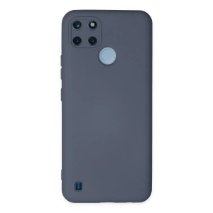 Newface Realme C25Y Kılıf Nano içi Kadife Silikon - Gri