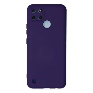Newface Realme C25Y Kılıf Nano içi Kadife Silikon - Mor
