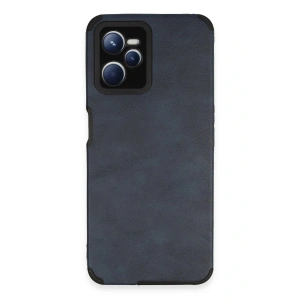 Newface Realme C35 Kılıf Loop Deri Silikon - Lacivert