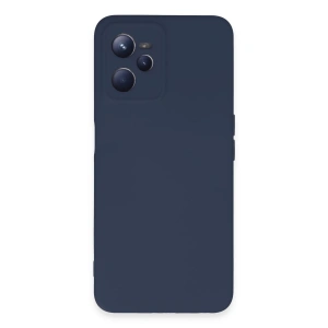Newface Realme C35 Kılıf Nano içi Kadife Silikon - Lacivert