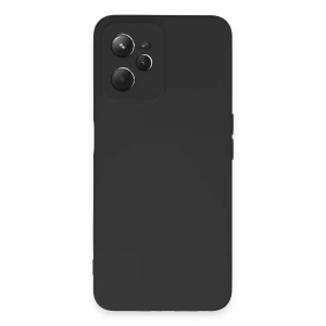 Newface Realme C35 Kılıf Nano içi Kadife Silikon - Siyah