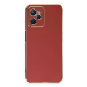 Newface Realme C35 Kılıf Volet Silikon - Kırmızı